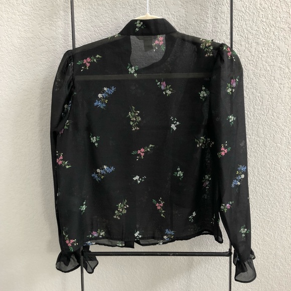 Black ruffle blouse - Picture 6 of 6